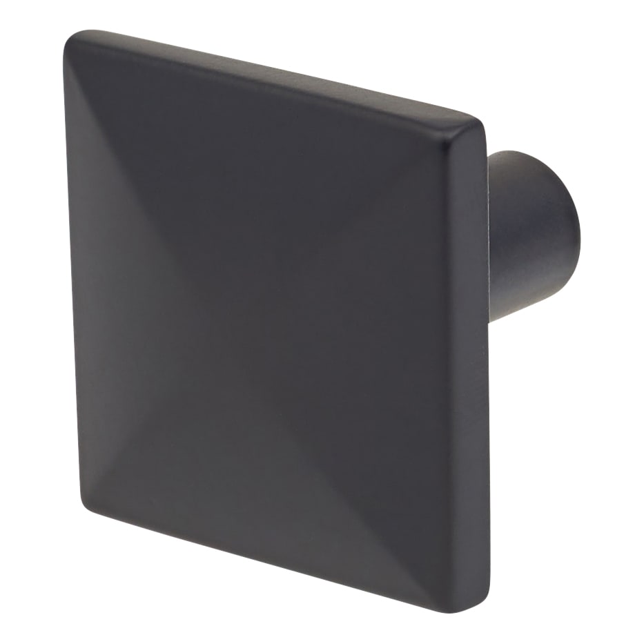 Pyramid Style Square Cabinet Knob - 29 x 29mm - Matt Black - view 2