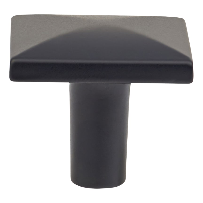 Pyramid Style Square Cabinet Knob - 29 x 29mm - Matt Black - view 3