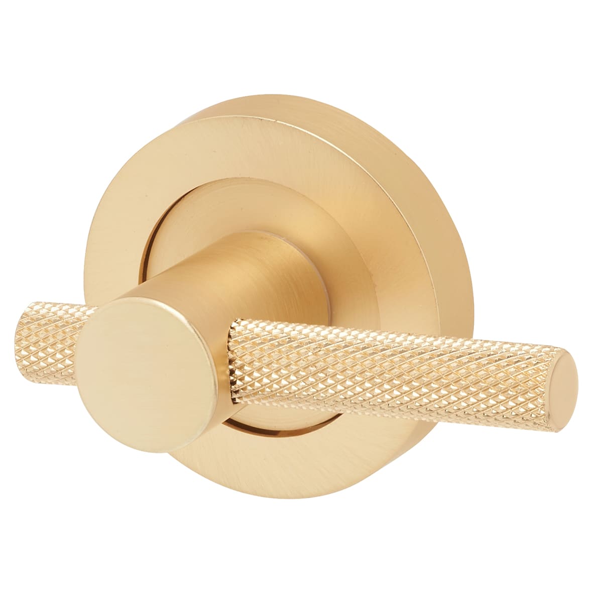 Knurled Easy Bathroom Turn & Release - 50mm Diameter - Satin Brass - view 2