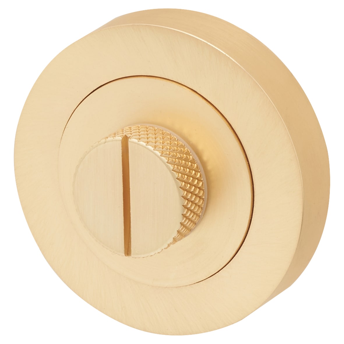 Knurled Easy Bathroom Turn & Release - 50mm Diameter - Satin Brass - view 3
