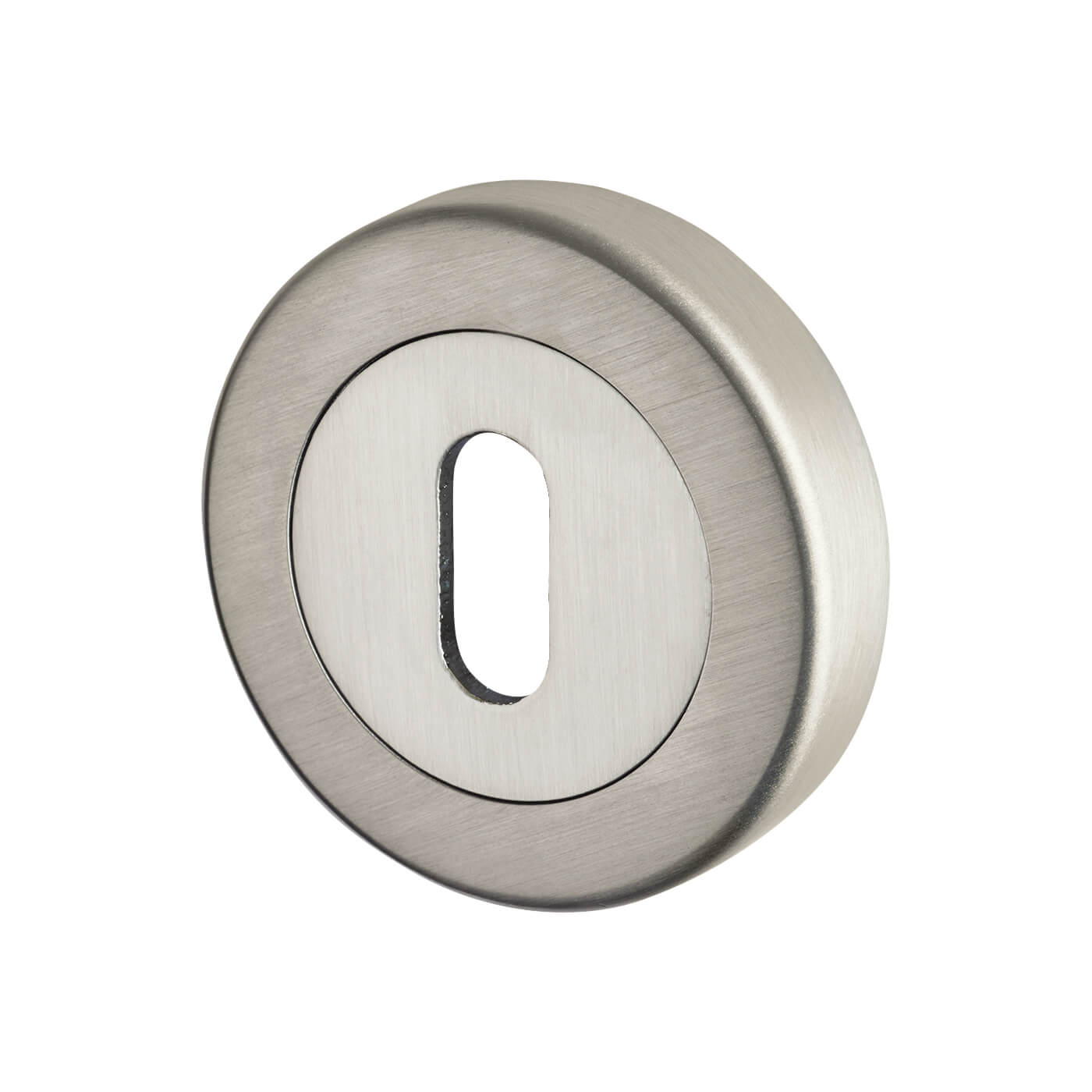 Sorrento Escutcheon - 53mm Diameter - Keyhole - Satin Chrome - view 2