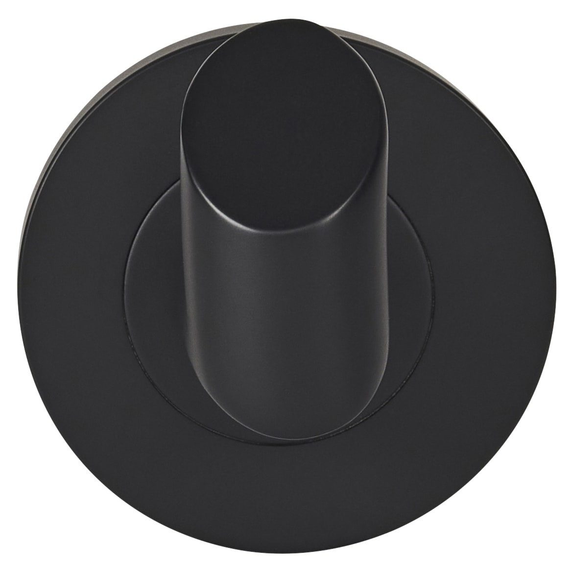Classic Robe Hook - 52mm Diameter - Matt Black - view 2