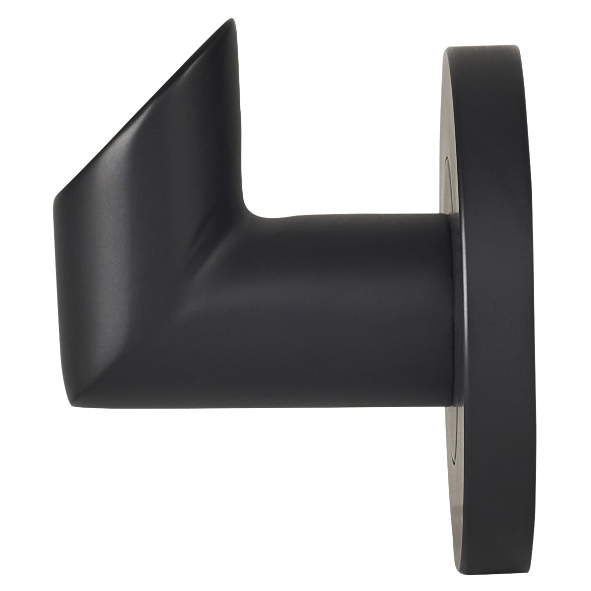Classic Robe Hook - 52mm Diameter - Matt Black - view 3