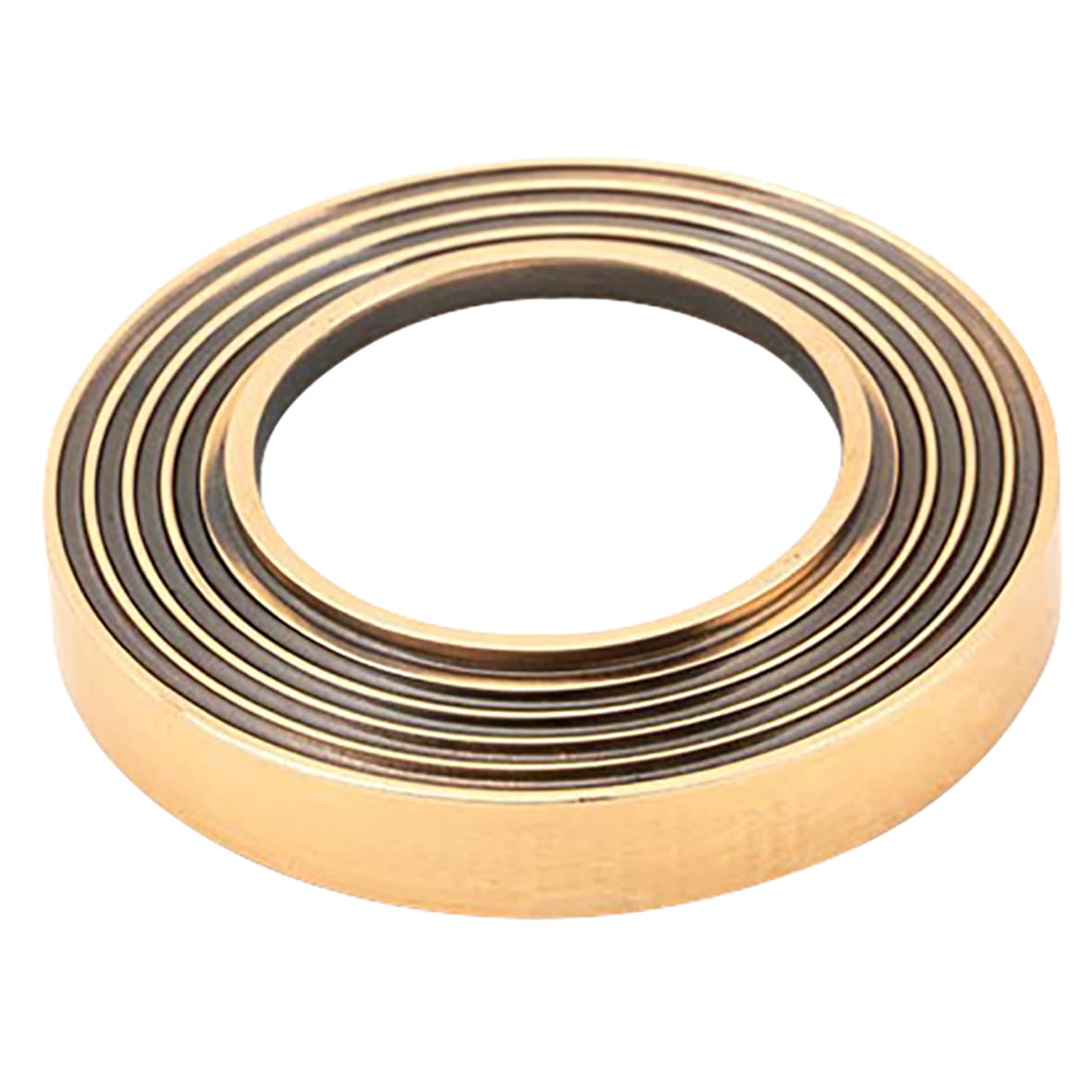 Polished Bronze Door Handles on Round Beehive Rose - Avon Range - view 2