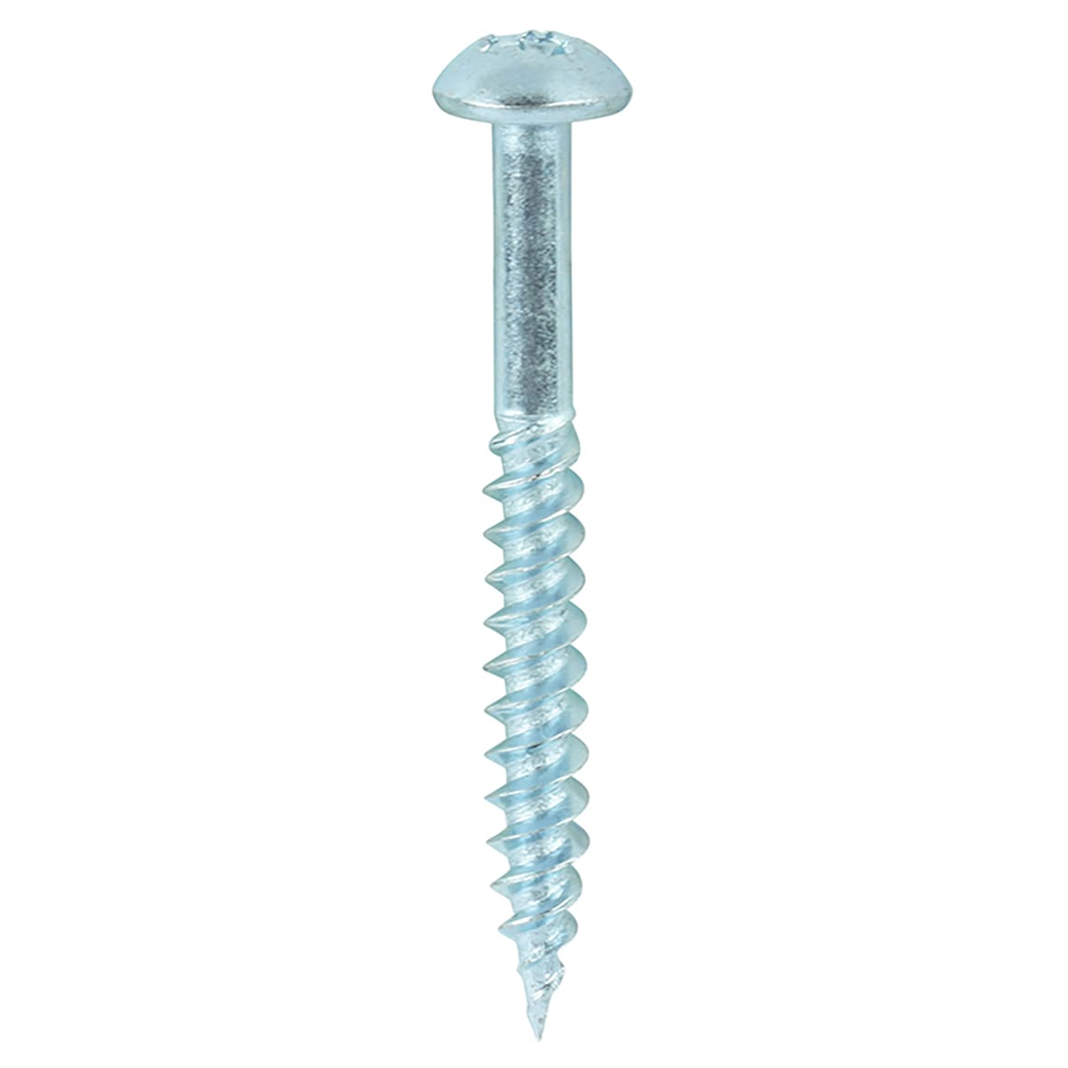 Twin Threaded Pozi Round Head Wood Screws - 8 x 1 1/2" - Zinc Plated - Pack of 200 - view 3