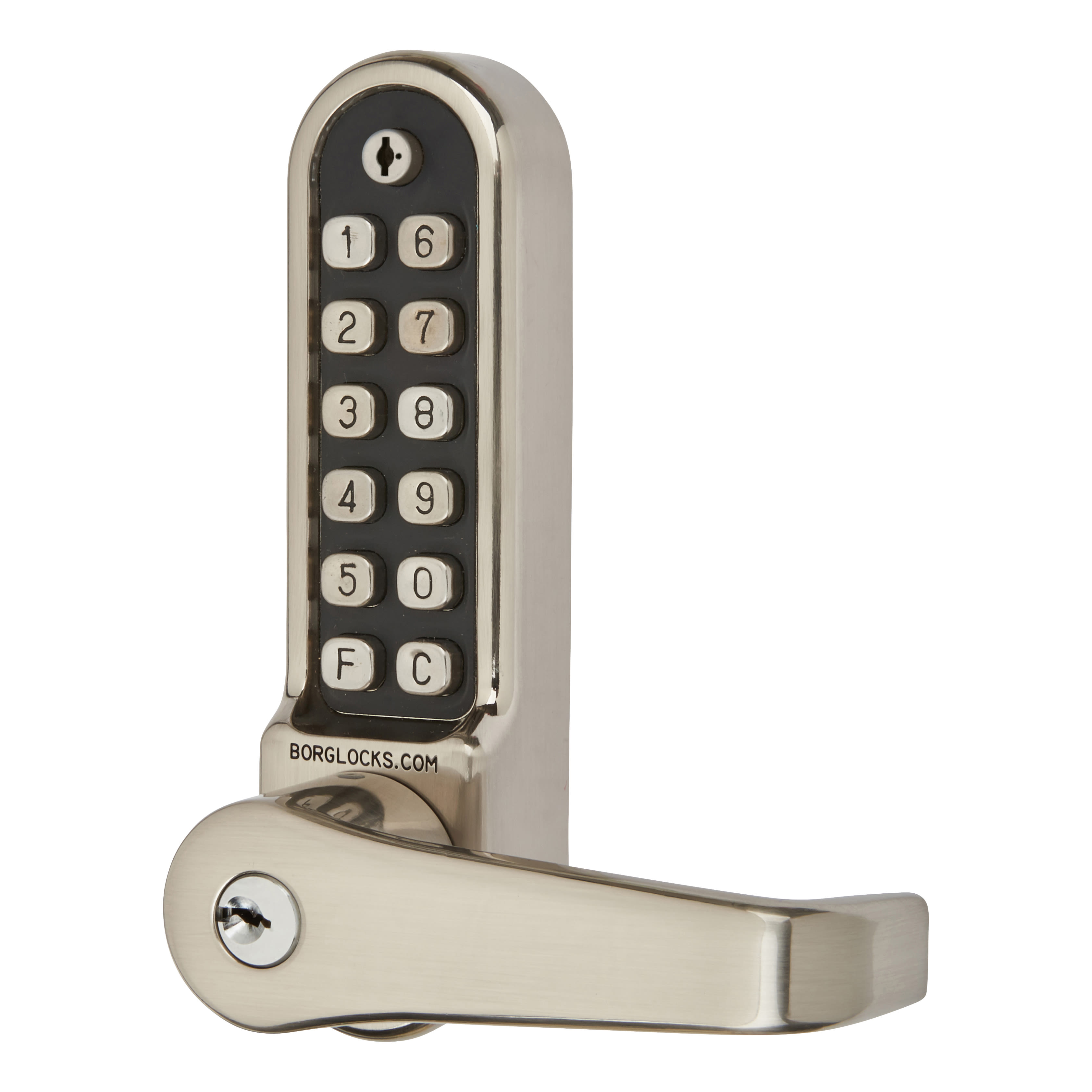Borg BL5701 Easicode Pro Code Push Button Code Lock and Latch with Intumescent - Stainless Steel - view 2