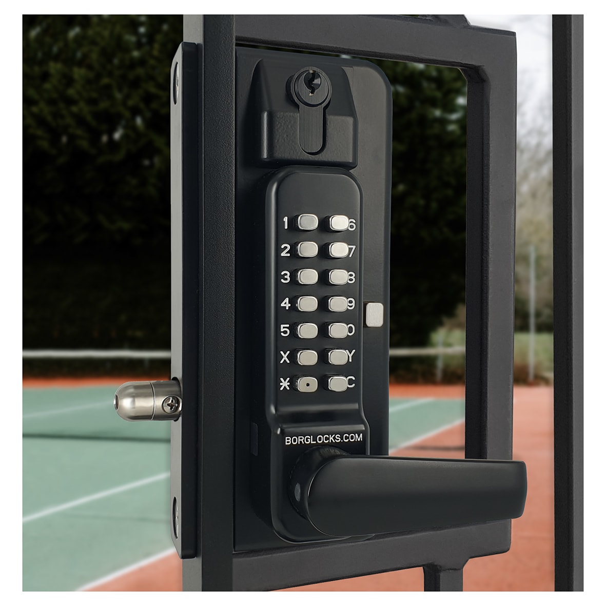 Borg BL3435KO External Marine Grade ECP Back to Back Trigger Release Deadbolt Gate Code Lock - Black - view 5
