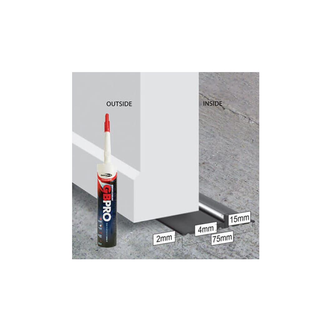 Garage Door Threshold - 2515mm Length - Black - view 2