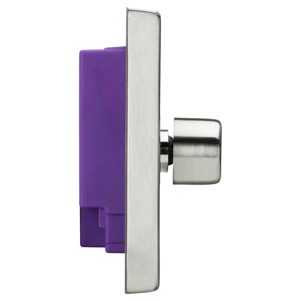 5-150W 2 Gang 2 Way Push On/Off Rotary Square Intelligent LED Dimmer - Brushed Chrome - view 3