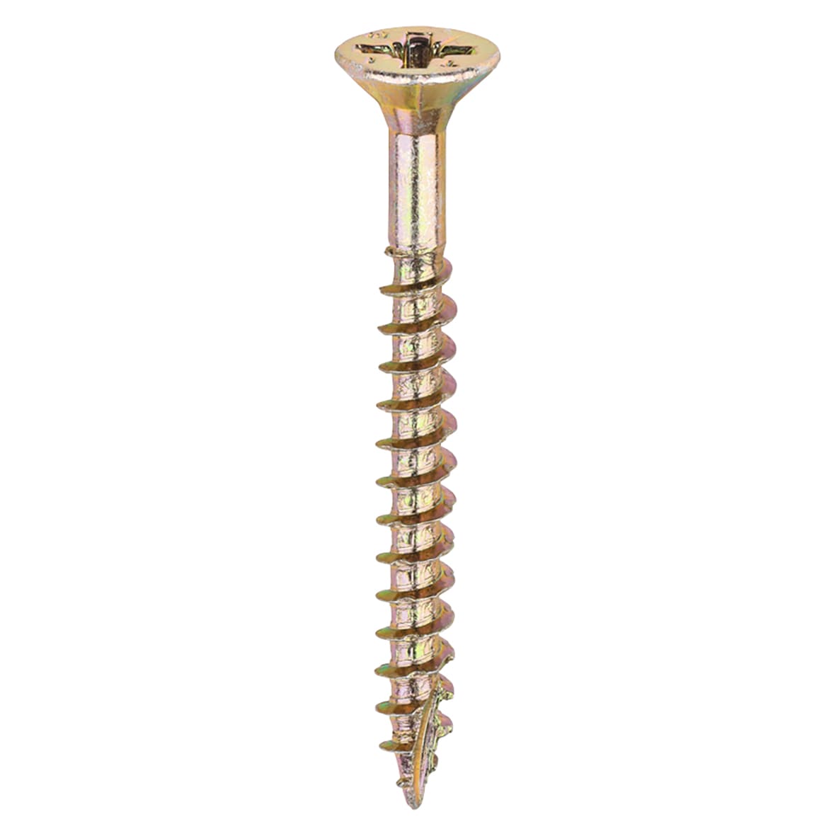 Velocity Pozi Countersunk Wood Screws - 4.0 x 40mm - Yellow Zinc - Pack of 200 - view 3