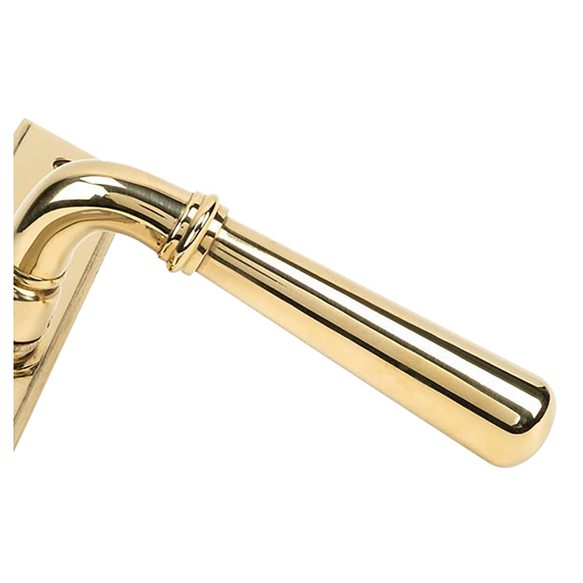 Newbury Polished Brass uPVC Slimline Multipoint Door Handles - 92mm c/c - view 3