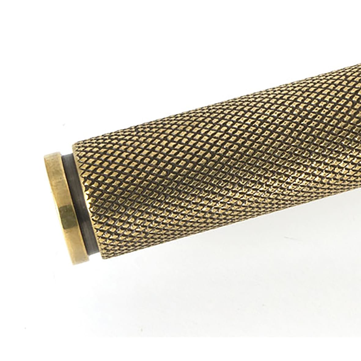 Brompton Knurled Locking Mortice & Hook Plate Window Fastener - Left - Aged Brass - view 2