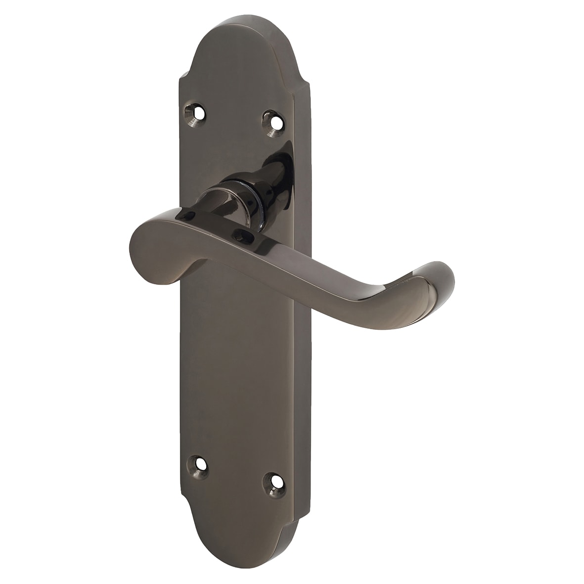 Black Nickel Victorian Summer Scroll Latch Door Handles Pack - view 4