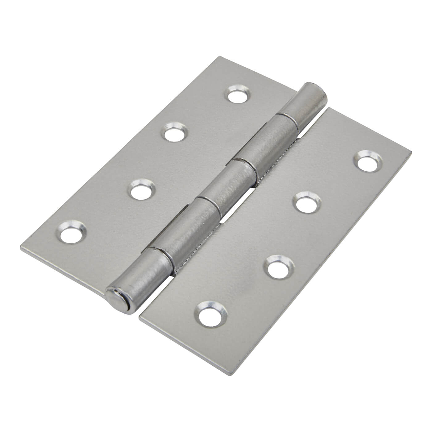 Steel Butt Door Hinge - 100 x 67mm - Durosil Silver Finish - view 2
