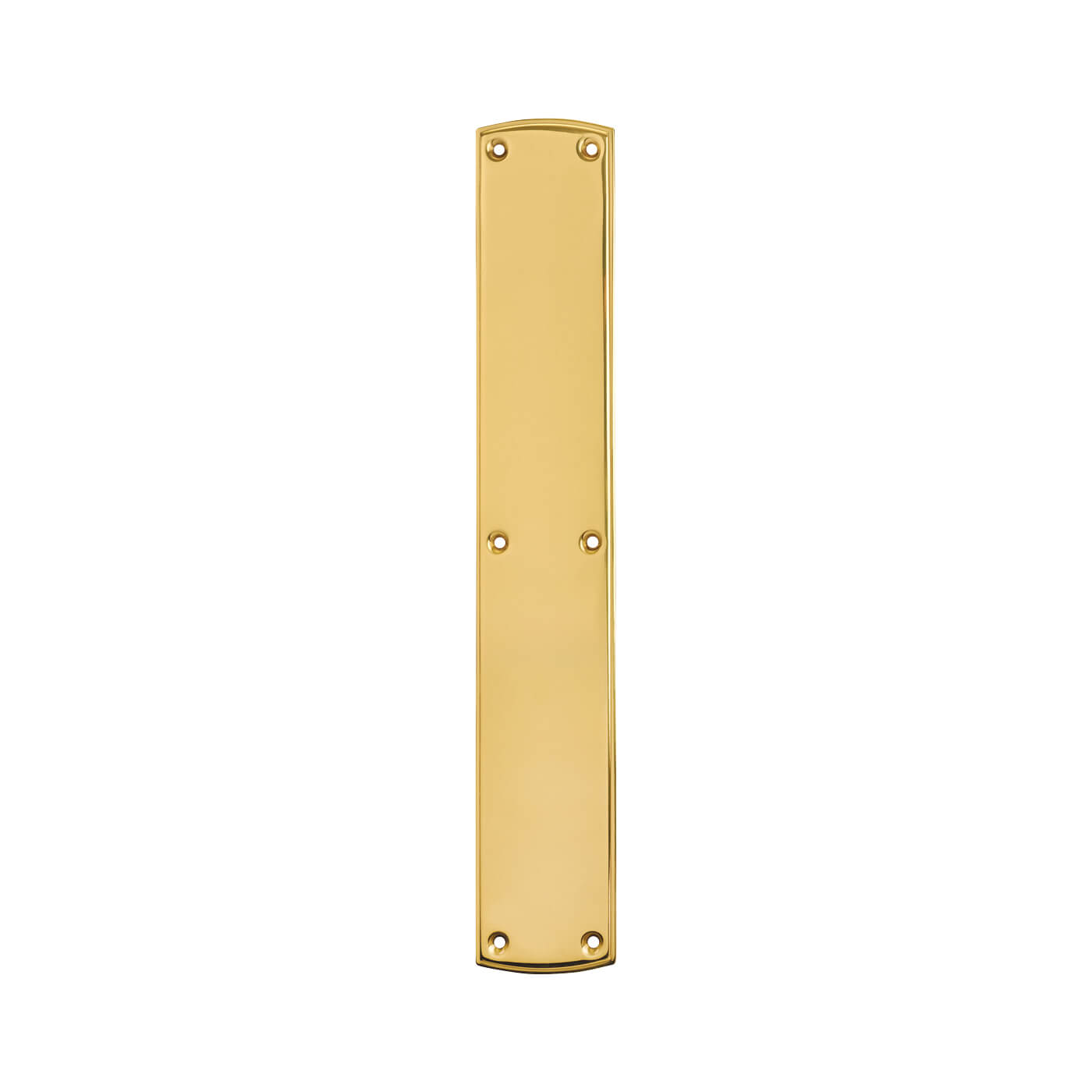 Solid Brass Plain Period Entrance Finger Plate - 450 x 75 x 4mm - Polished - view 2