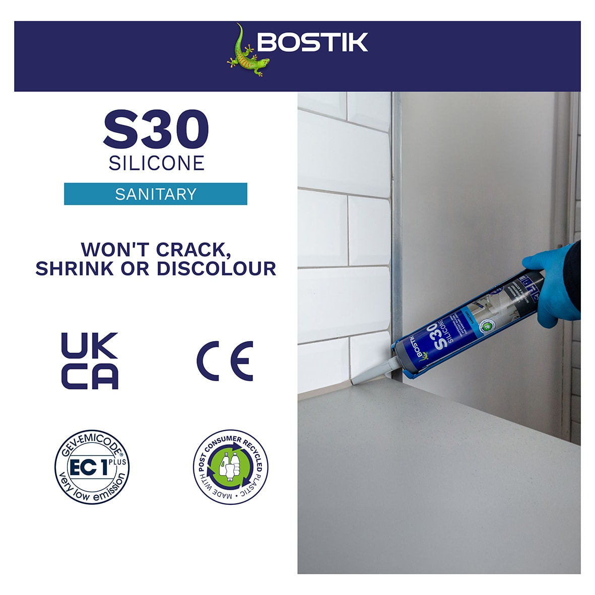S30 Acetoxy Sanitary Sealant - 310ml - Grey - view 4