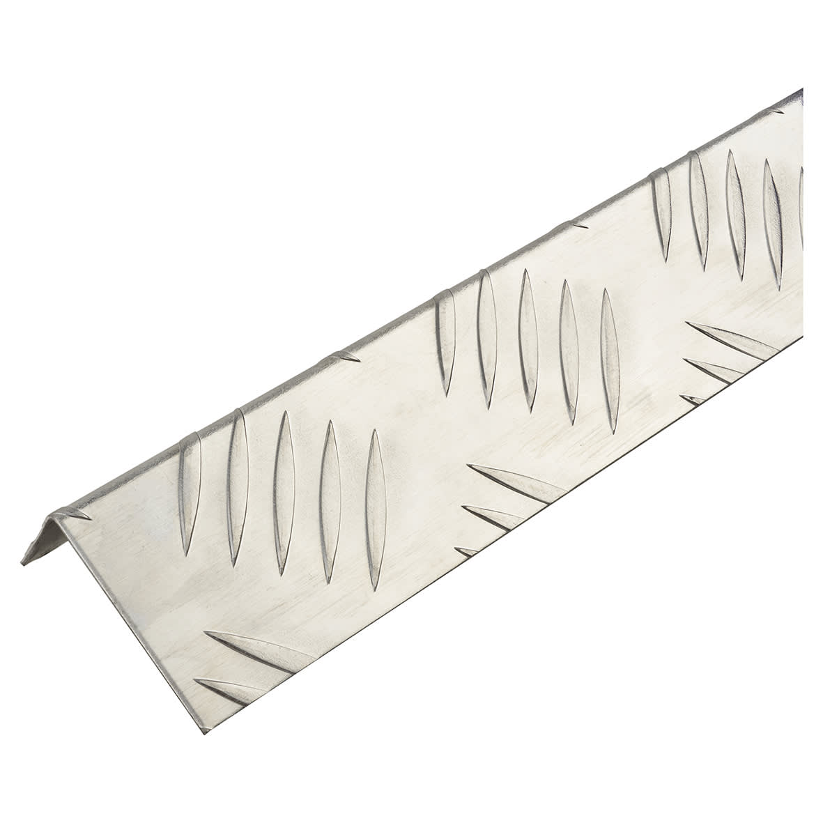 2500mm Aluminium Angle - Unequal Sided - 53.6 x 29.5 x 1.5mm - Checker Plate 5 Bar Tread - view 2