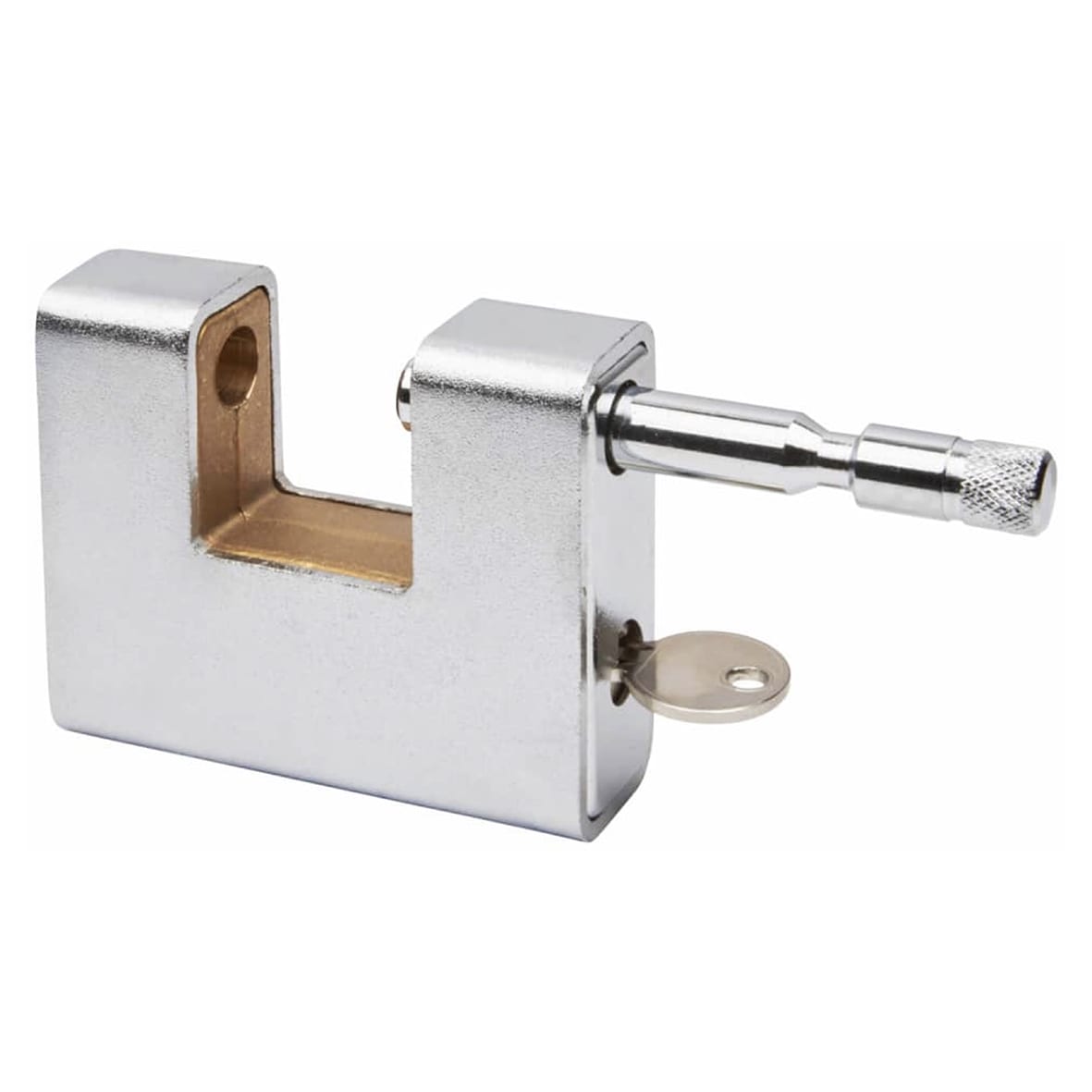 Watchman by Squire Armoured Shutter Lock - 60mm Body - 11 x 22mm Shackle - Keyed Alike Key 1 - Silver - view 3