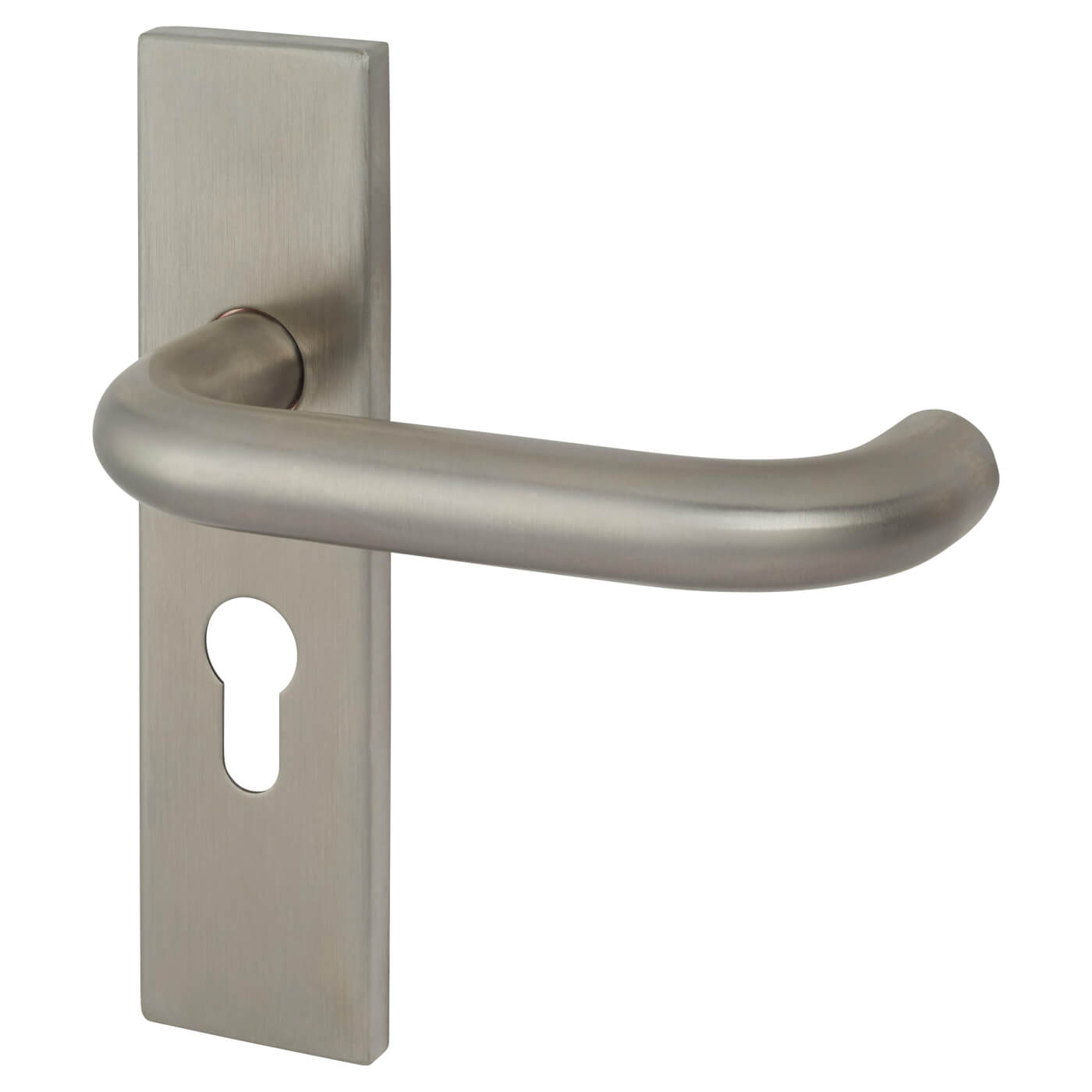 Satin Stainless Steel 19mm Return to Door Euro Lock Door Handles - Square - 47.5mm c/c - view 2