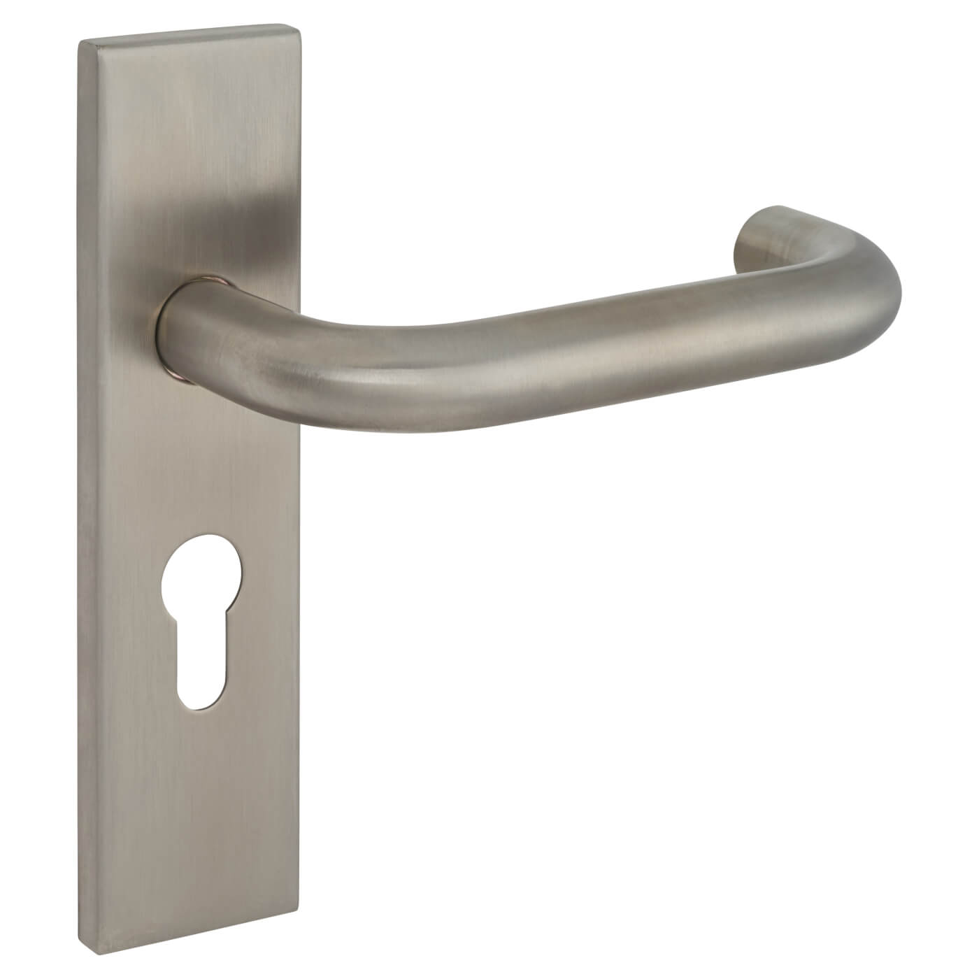Satin Stainless Steel 19mm Return to Door Euro Lock Door Handles - Square - 47.5mm c/c - view 3