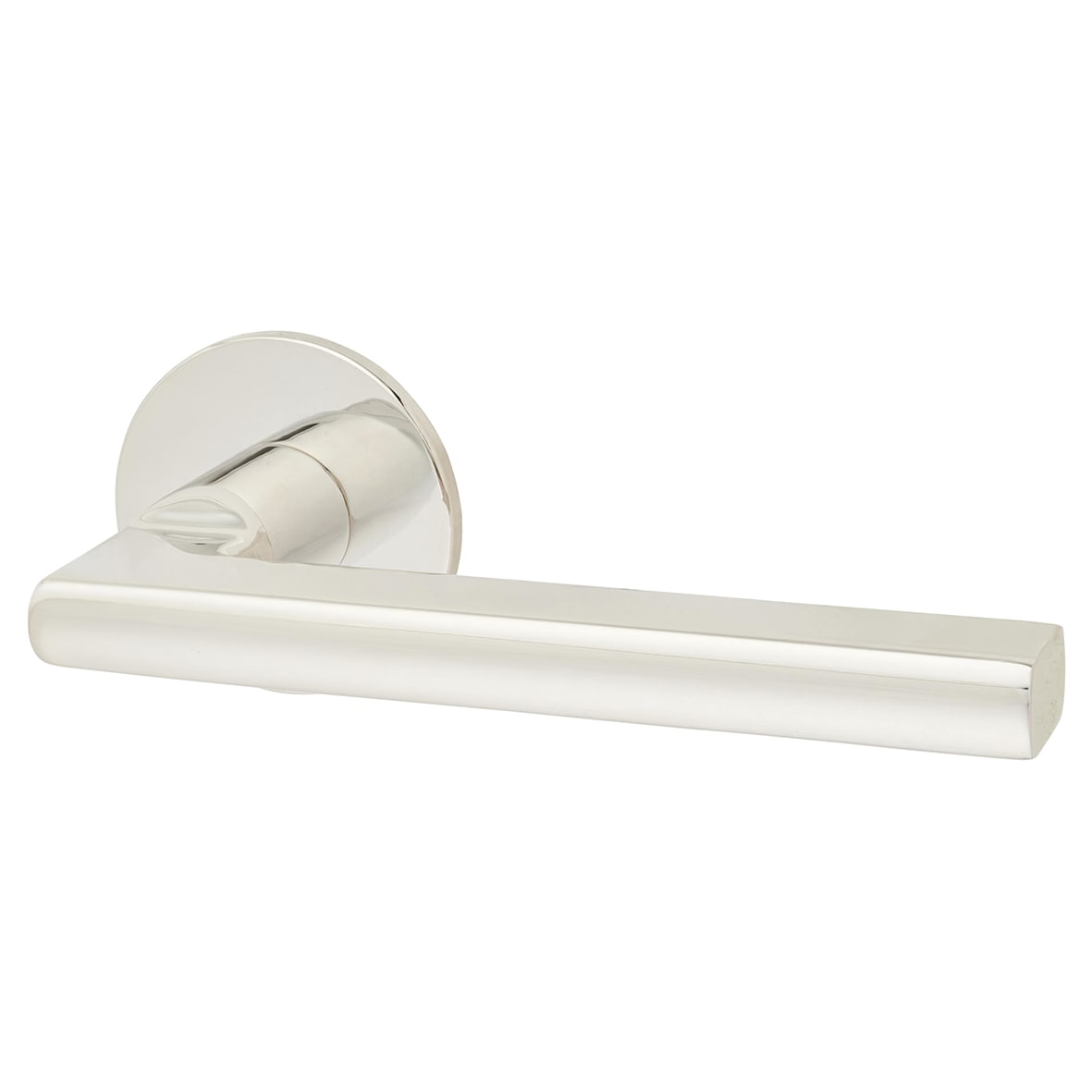 Polished Stainless Steel Door Handles on Round Slim Rose - Schema Rita Range - view 2