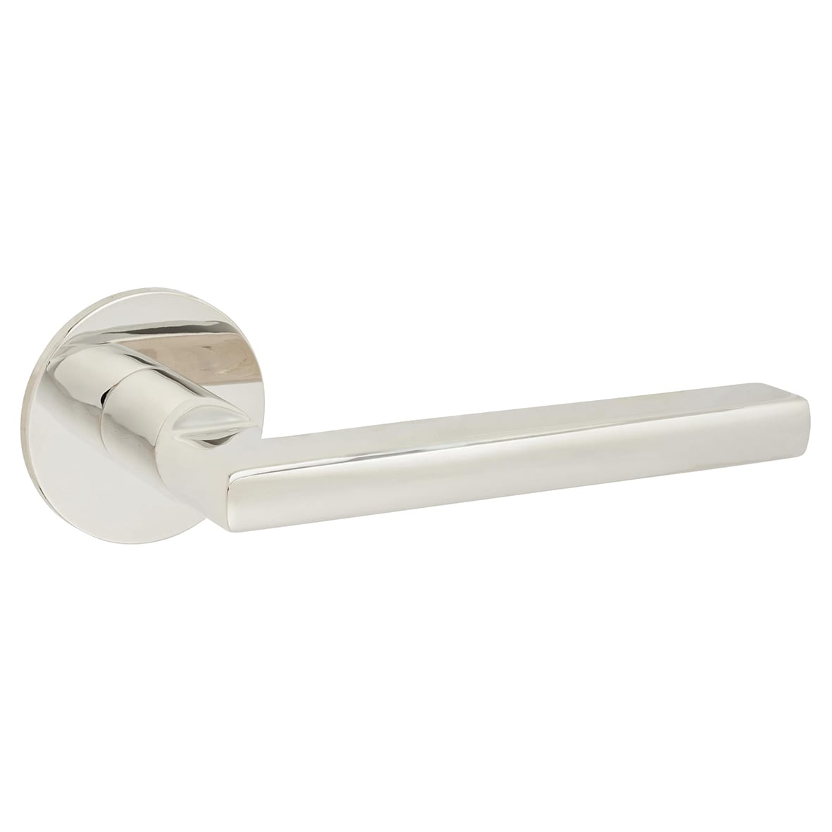 Polished Stainless Steel Door Handles on Round Slim Rose - Schema Rita Range - view 3