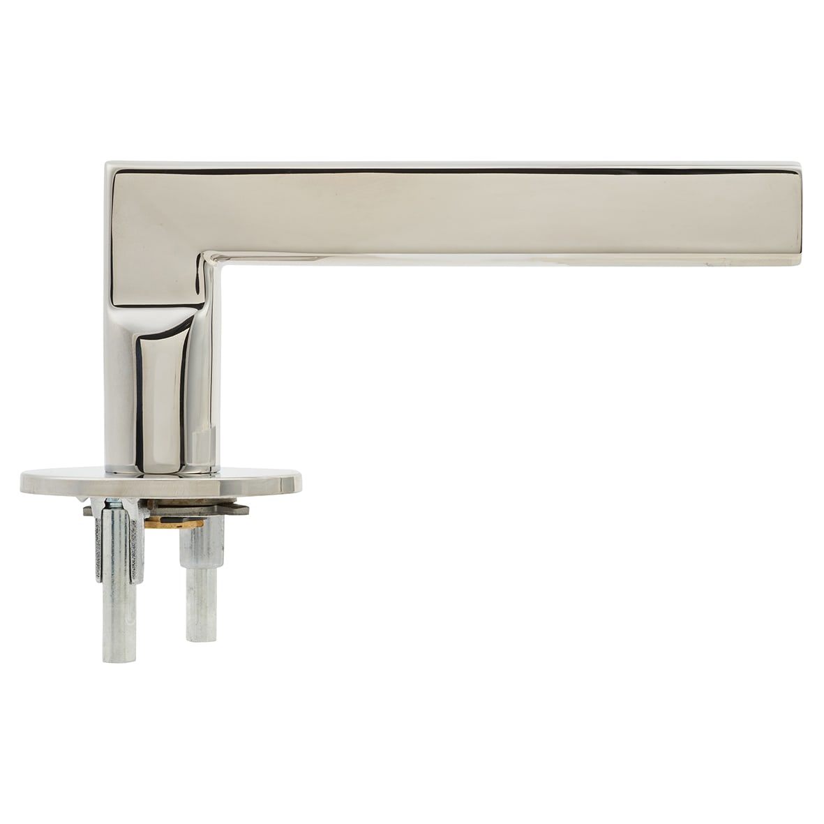 Polished Stainless Steel Door Handles on Round Slim Rose - Schema Rita Range - view 5
