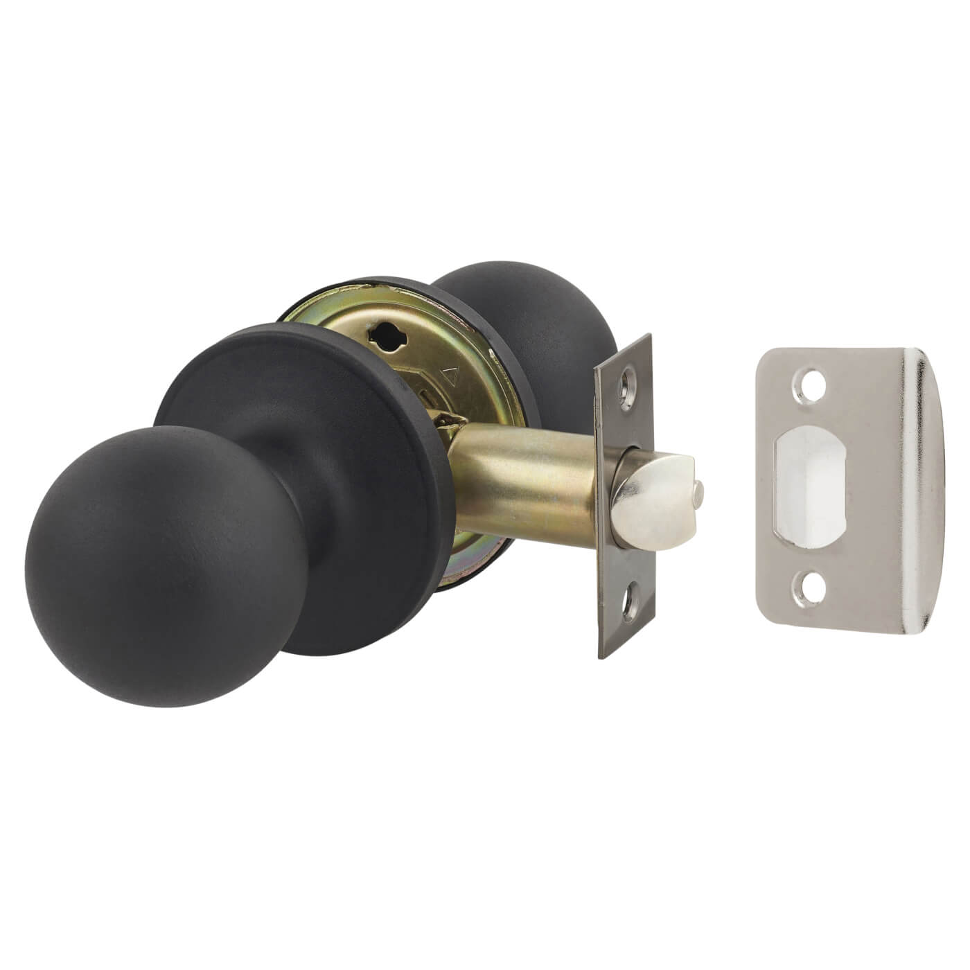 Matt Black Bala Hotel Passage Mortice Door Knobset - 65mm Rose Diameter - view 2