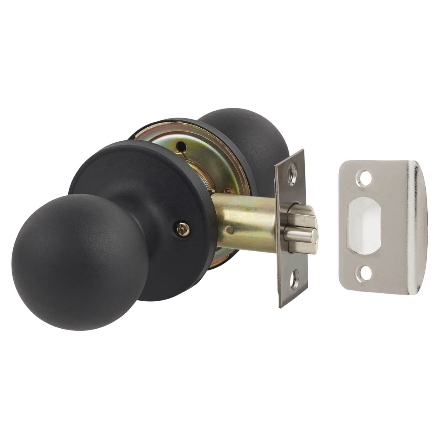 Matt Black Bala Hotel Passage Mortice Door Knobset - 65mm Rose Diameter - view 3