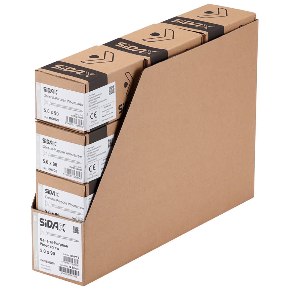 General Purpose Pozi Countersunk Chipboard Wood Screws - 5.0 x 90mm - Zinc Plated - Pk of 100 - view 3