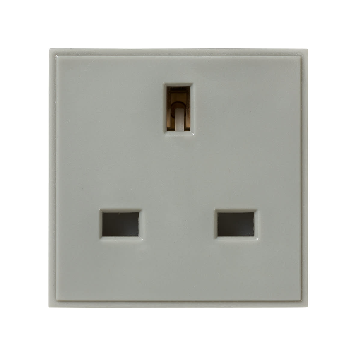 13A 1 Gang Unswitched Socket - Grey - view 2