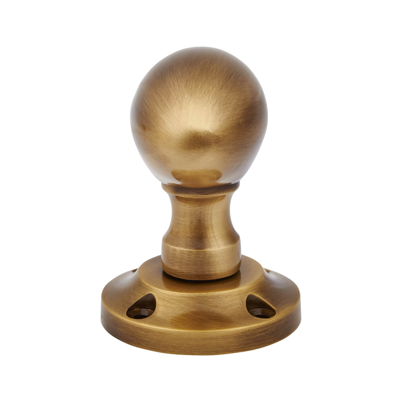 Marcus Antique Brass Mortice Door Knob - 56mm Rose Diameter - Suffolk Range - view 4