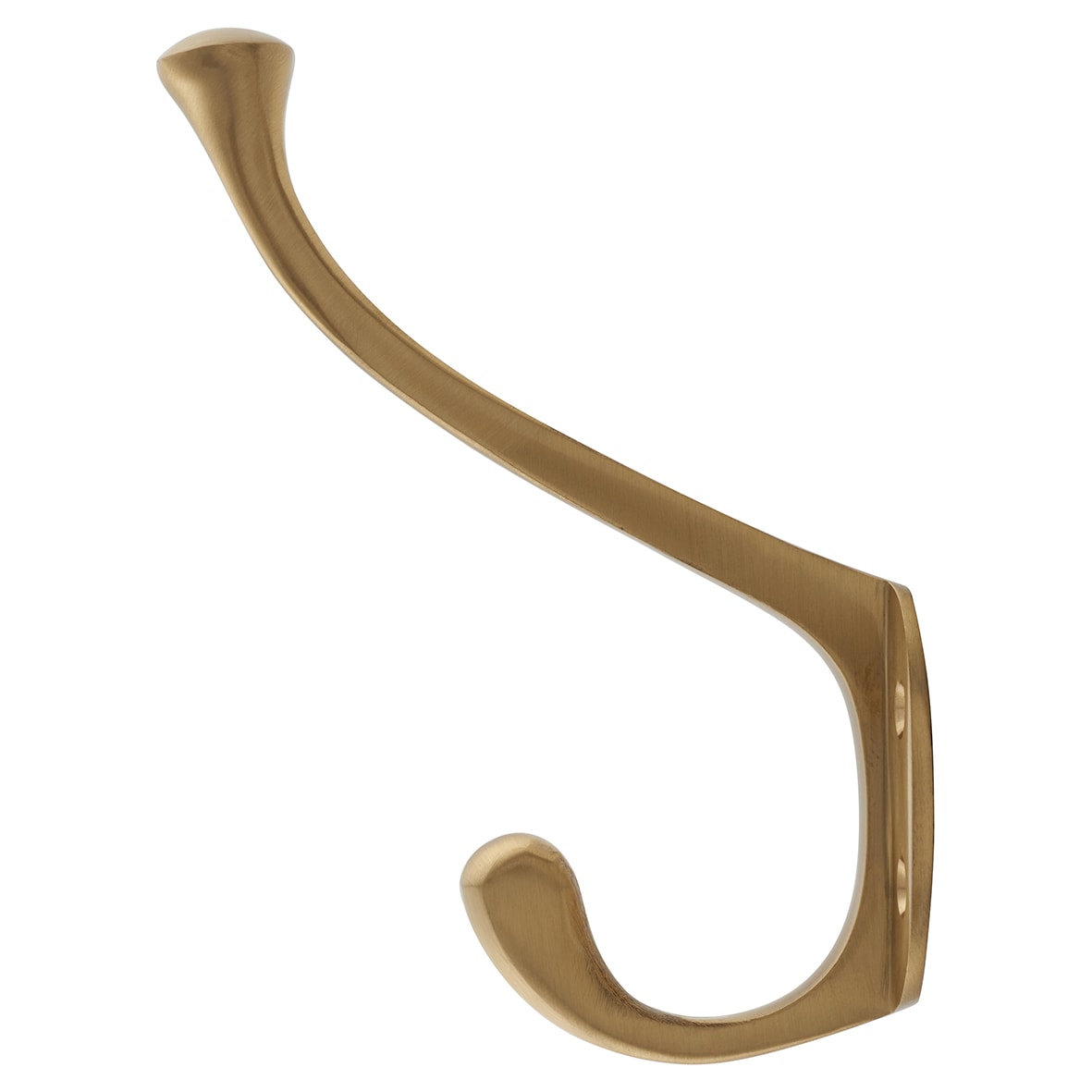 Victorian Heavy Duty Single Hat & Coat Hook - 143 x 65mm - Satin Brass - view 3