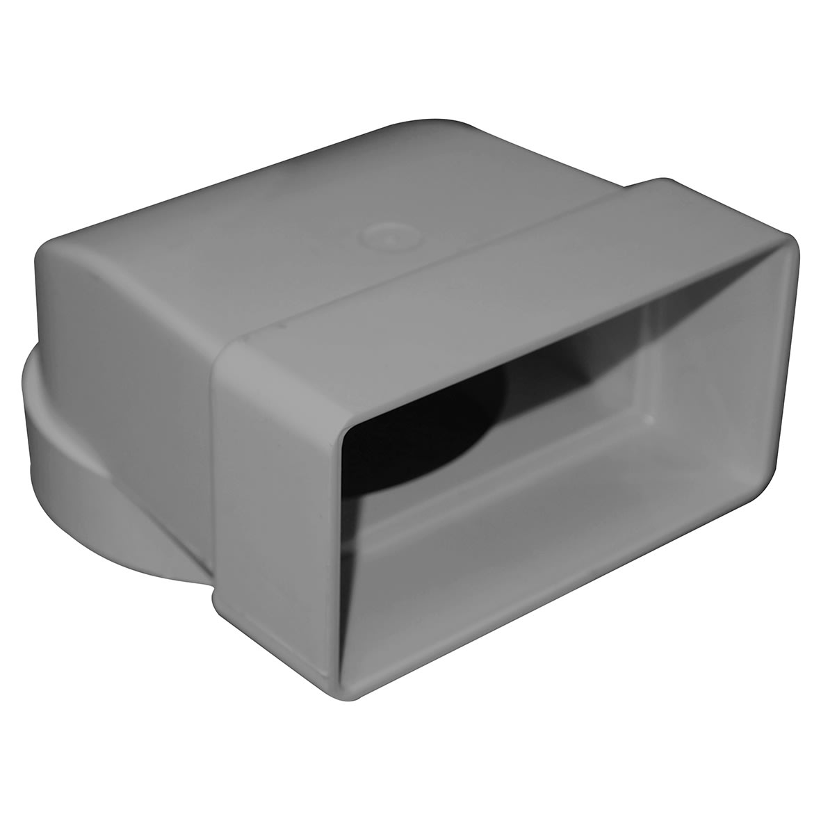 Plenum 90° Adaptor - 125mm Spigot - 204 x 60mm - Grey - view 2