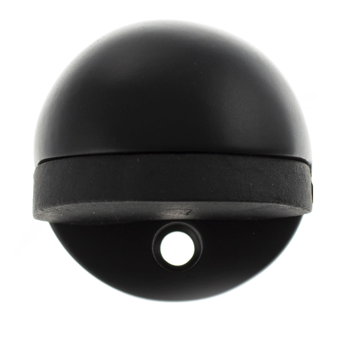 Half Moon Floor Door Stop - 26 x 40mm - Matt Black - view 2