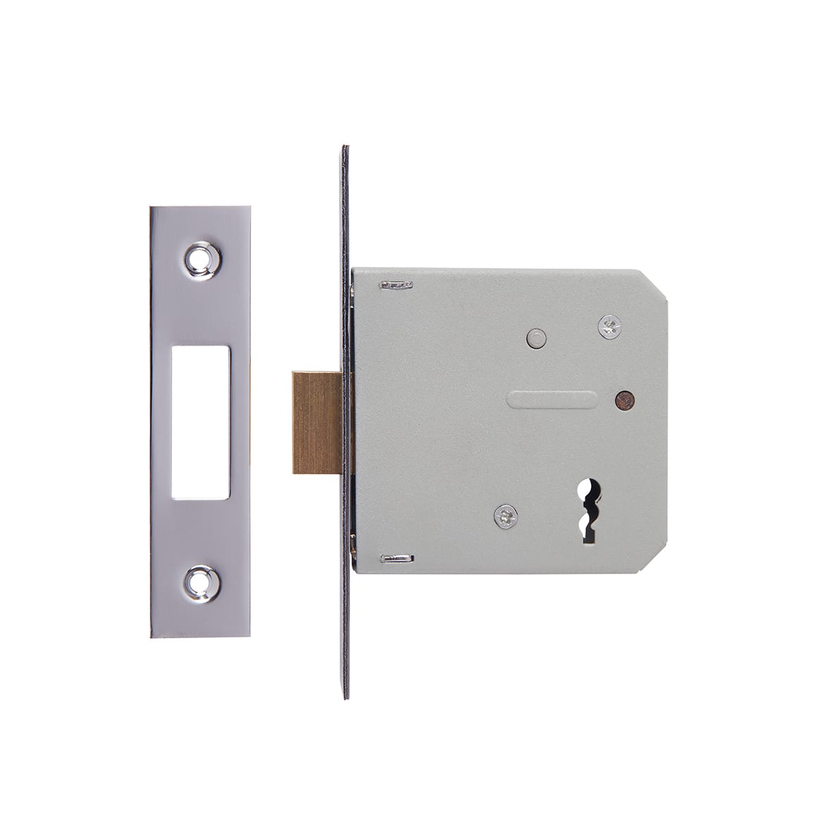 3 Lever Deadlock - 76mm Case - 56mm Backset - Polished Chrome - view 3