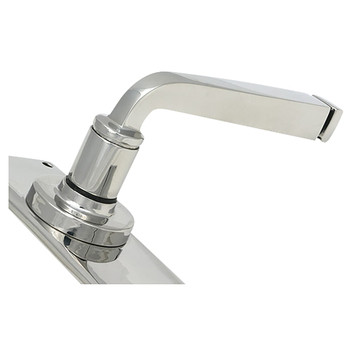Polished Stainless Steel Latch Door Handles - Avon Range - 152 x 48mm - view 2