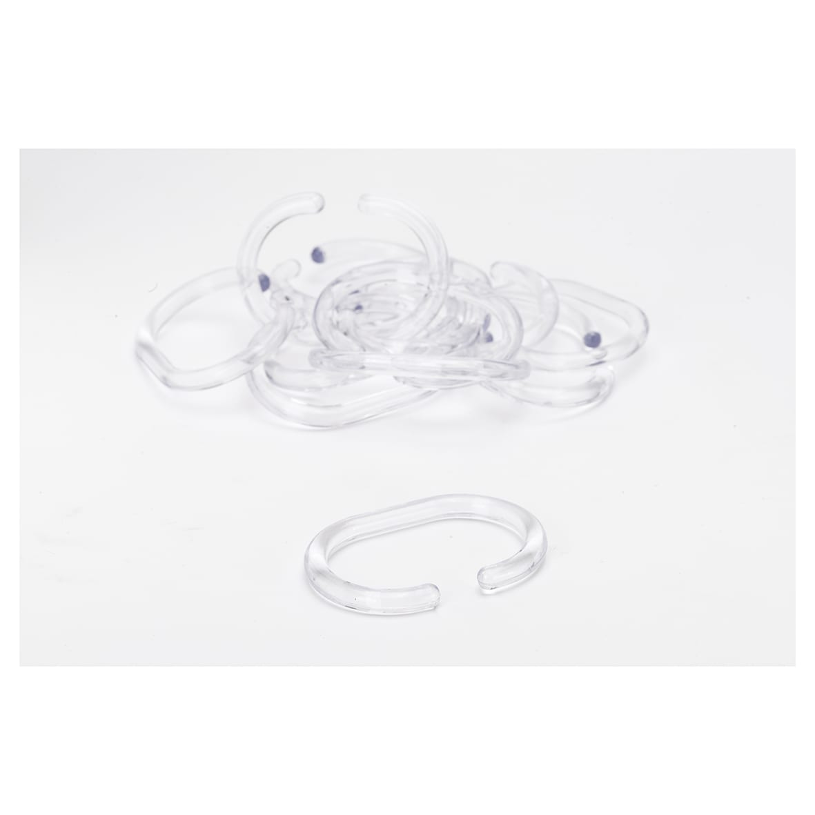 Shower Curtain Rings - C Ring Type - Clear - Pack of 12 - view 5