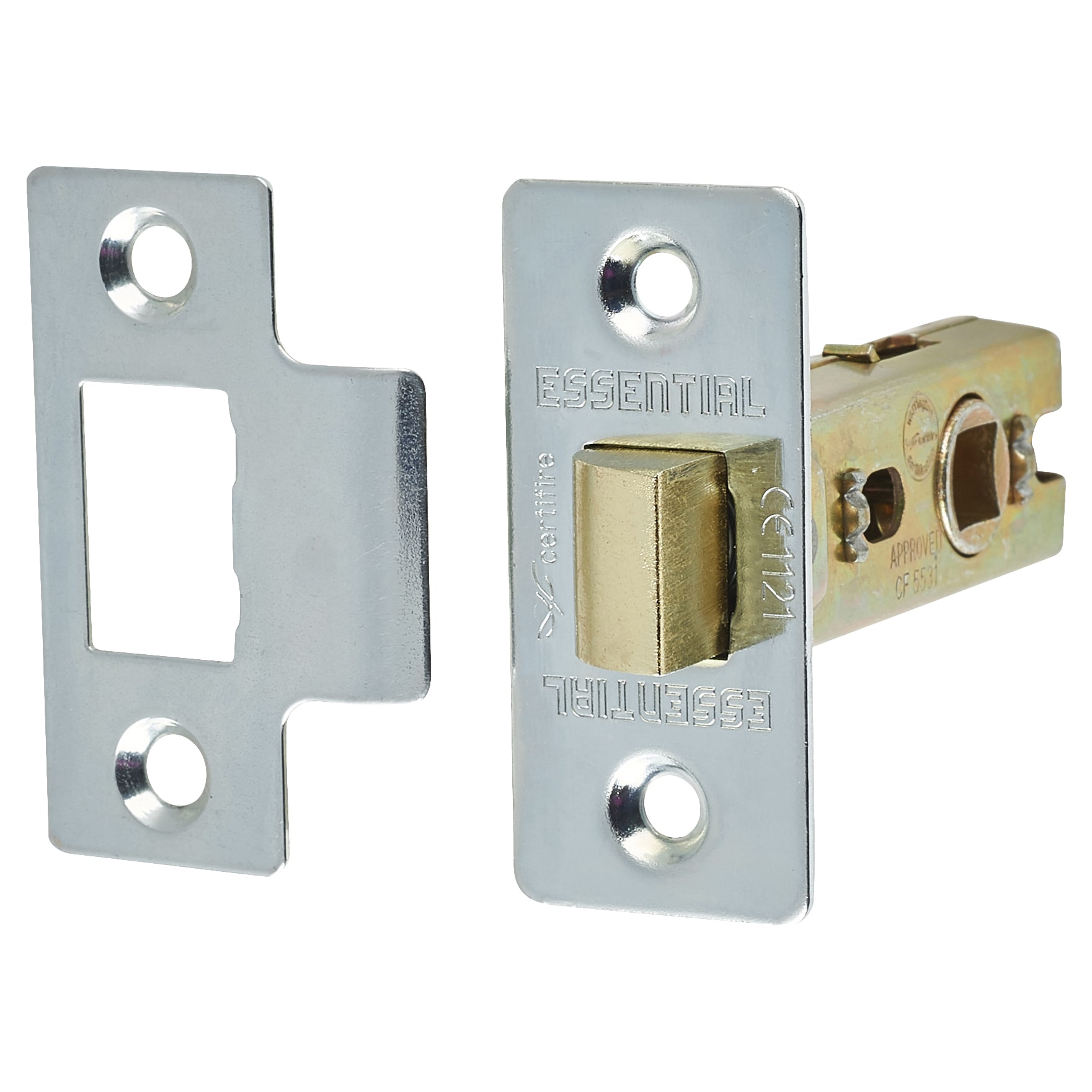 Satin Chrome Budget Scroll Privacy Door Handles Pack - Short Plate - view 4