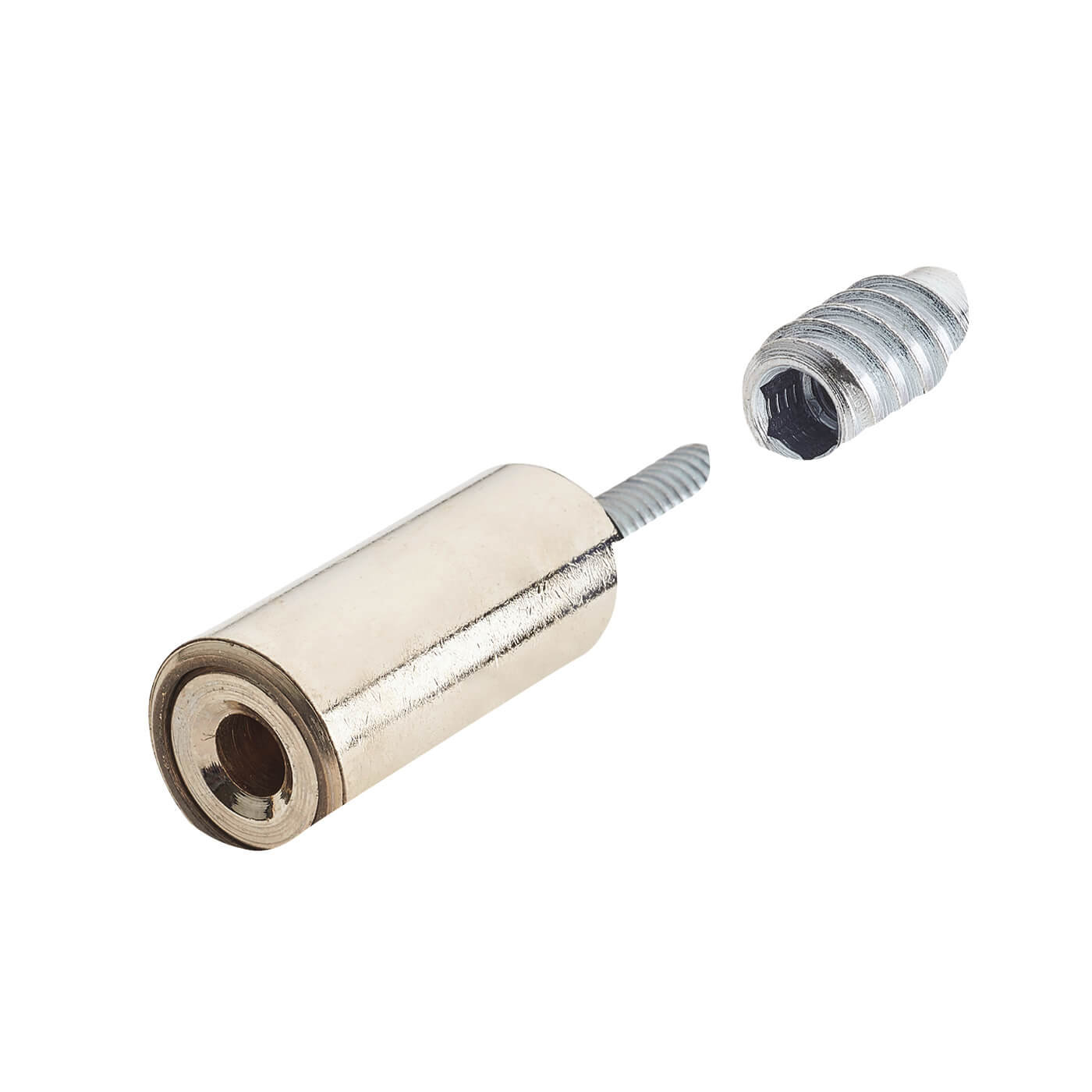 Bramah Rola Wooden Sash Window Stop - 31mm - Polished Nickel - 2 Body + 4 Inserts - view 2