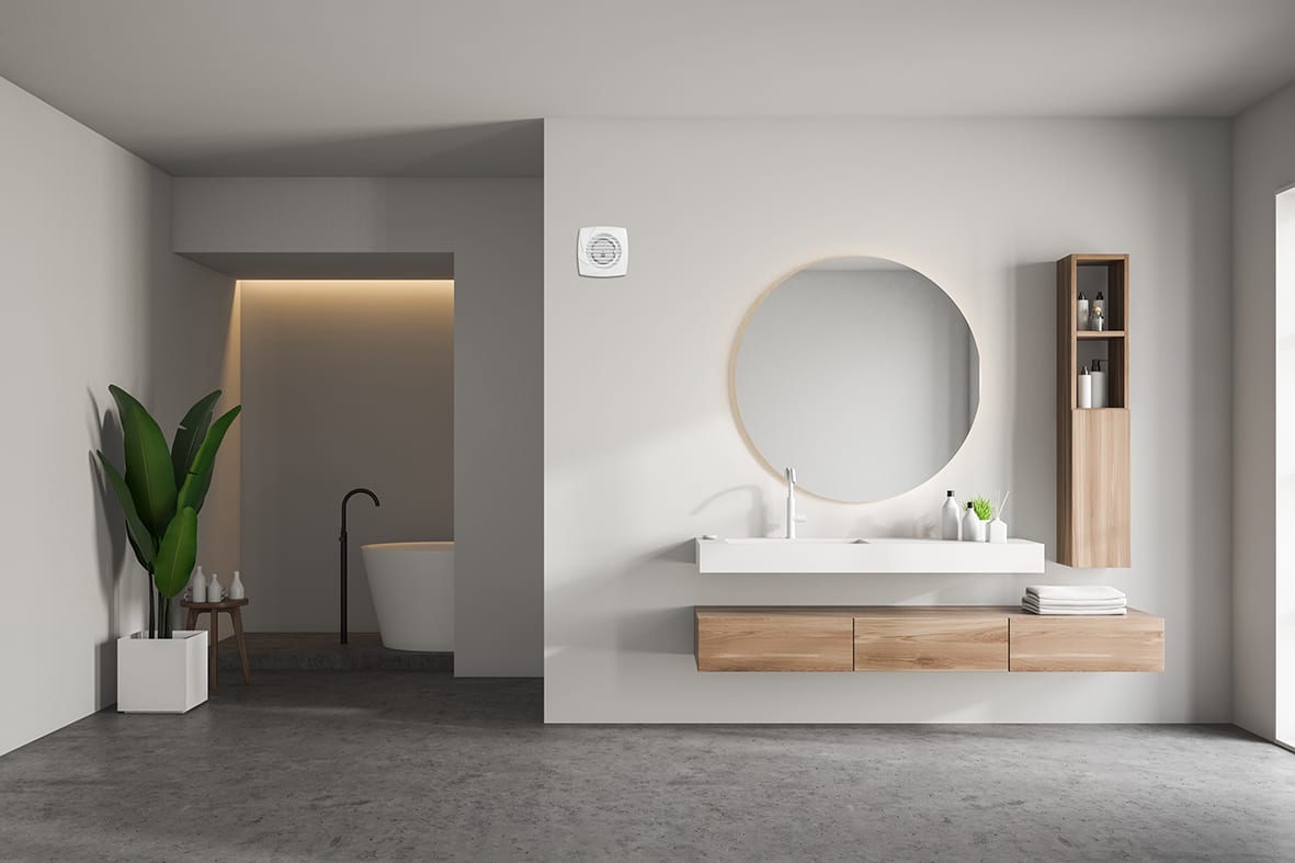 Lyra Air EVELA100T001 Bathroom Extractor Fan with Timer - 4"/100mm - White - view 5
