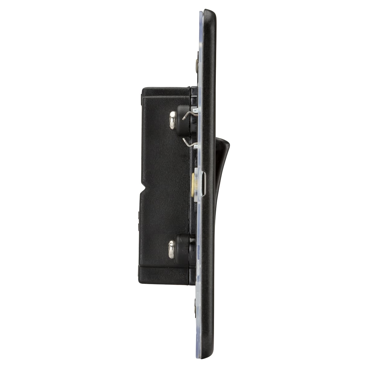 10AX 1 Gang Screwless Flat Plate Double Pole Light Switch - Smoked Bronze - view 2