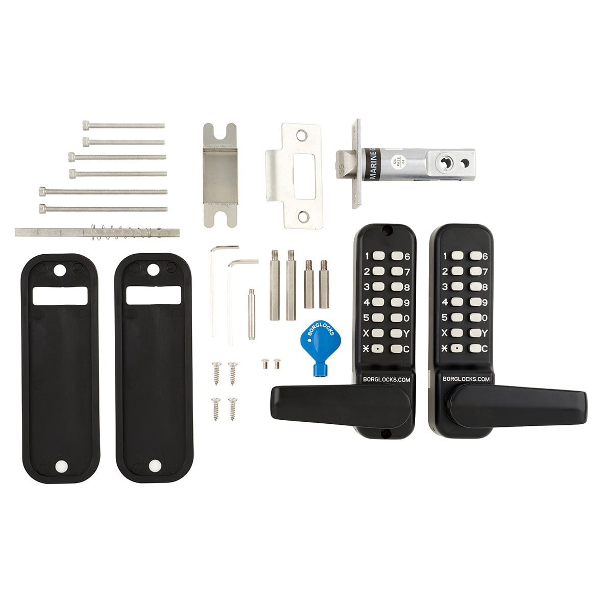 Borg BL4441 External Marine Grade Easicode Pro Back to Back Push Button Code Lock - Black - view 4