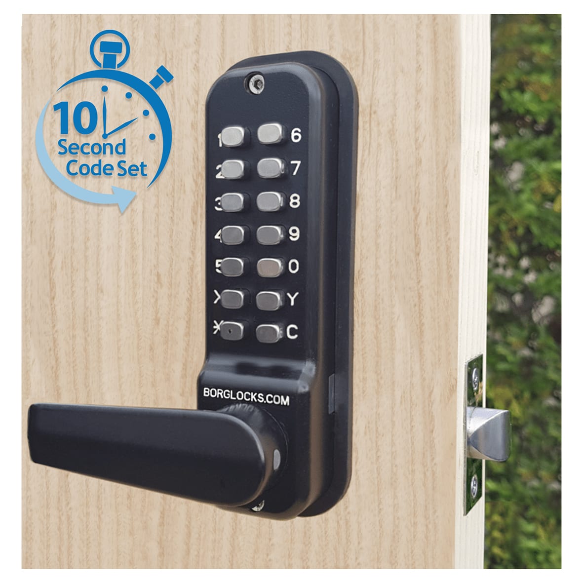 Borg BL4441 External Marine Grade Easicode Pro Back to Back Push Button Code Lock - Black - view 7