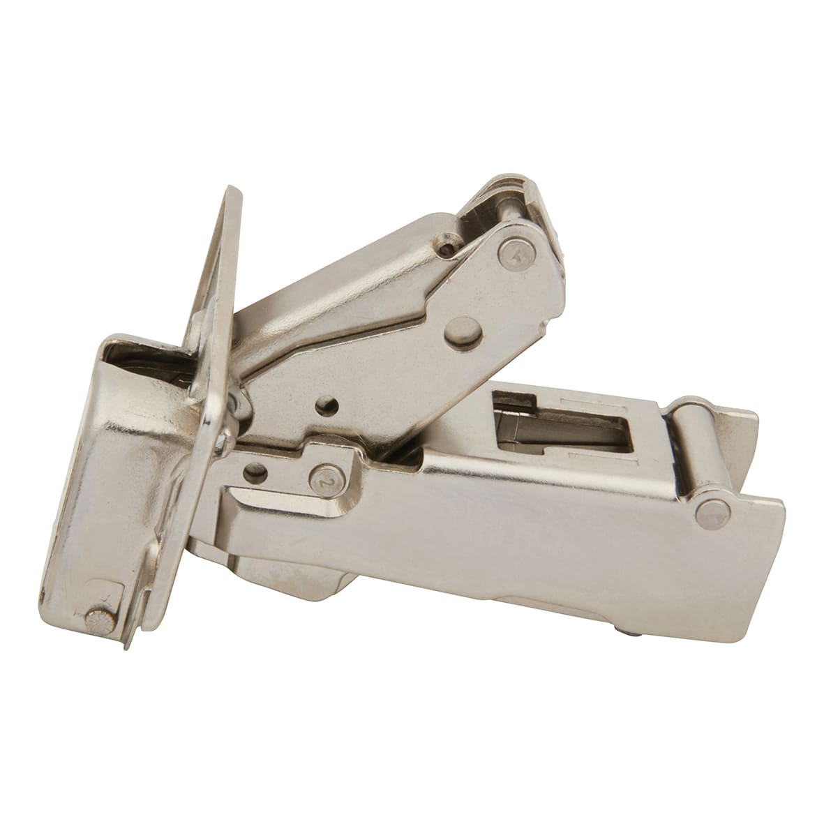 CLIP Top Cabinet Hinge Pack with 0mm Mounting Plates - 170° - Un-Sprung - Overlay - Pair - view 4