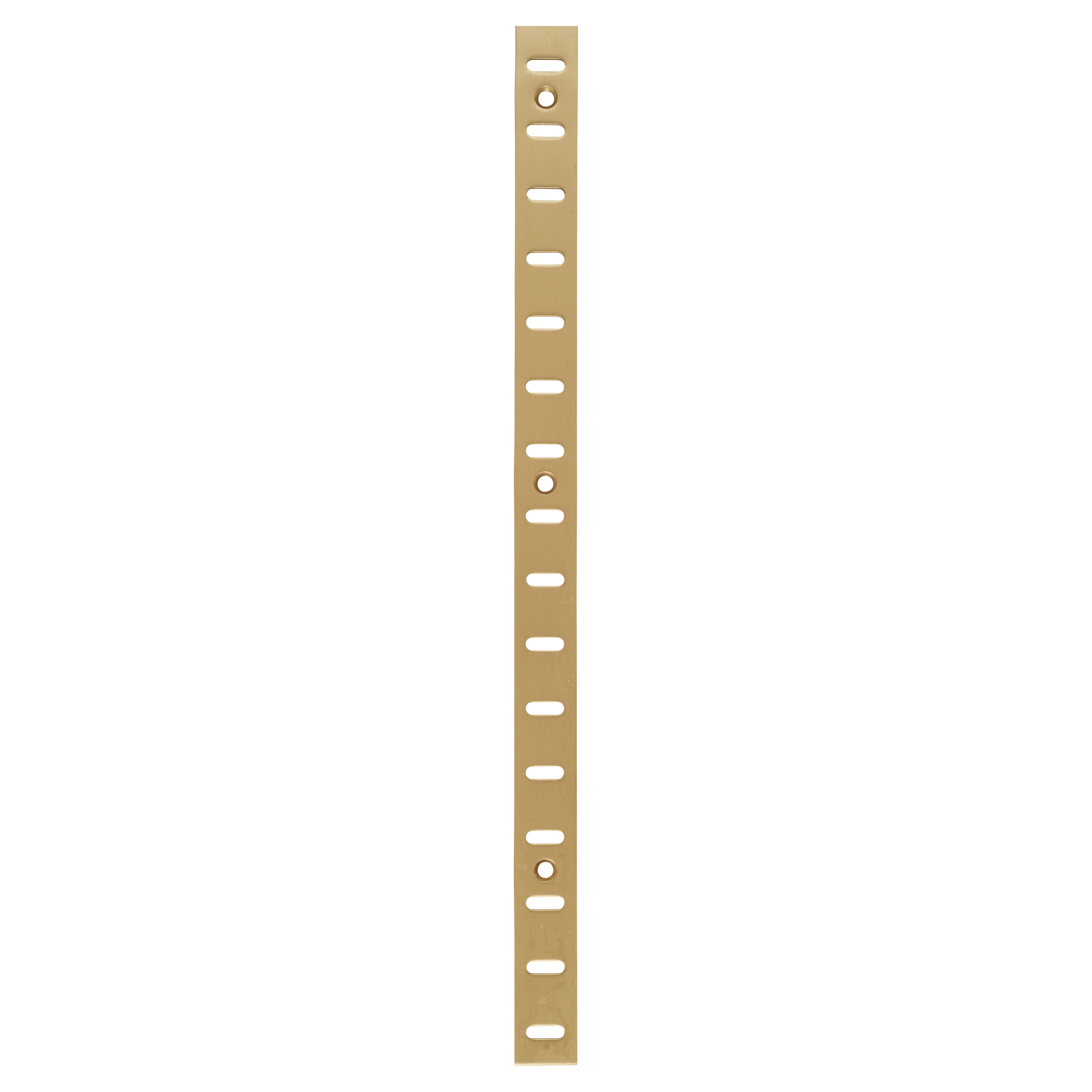 Flat Bookcase Strip - 1829 x 19mm - Polished Solid Brass - view 2