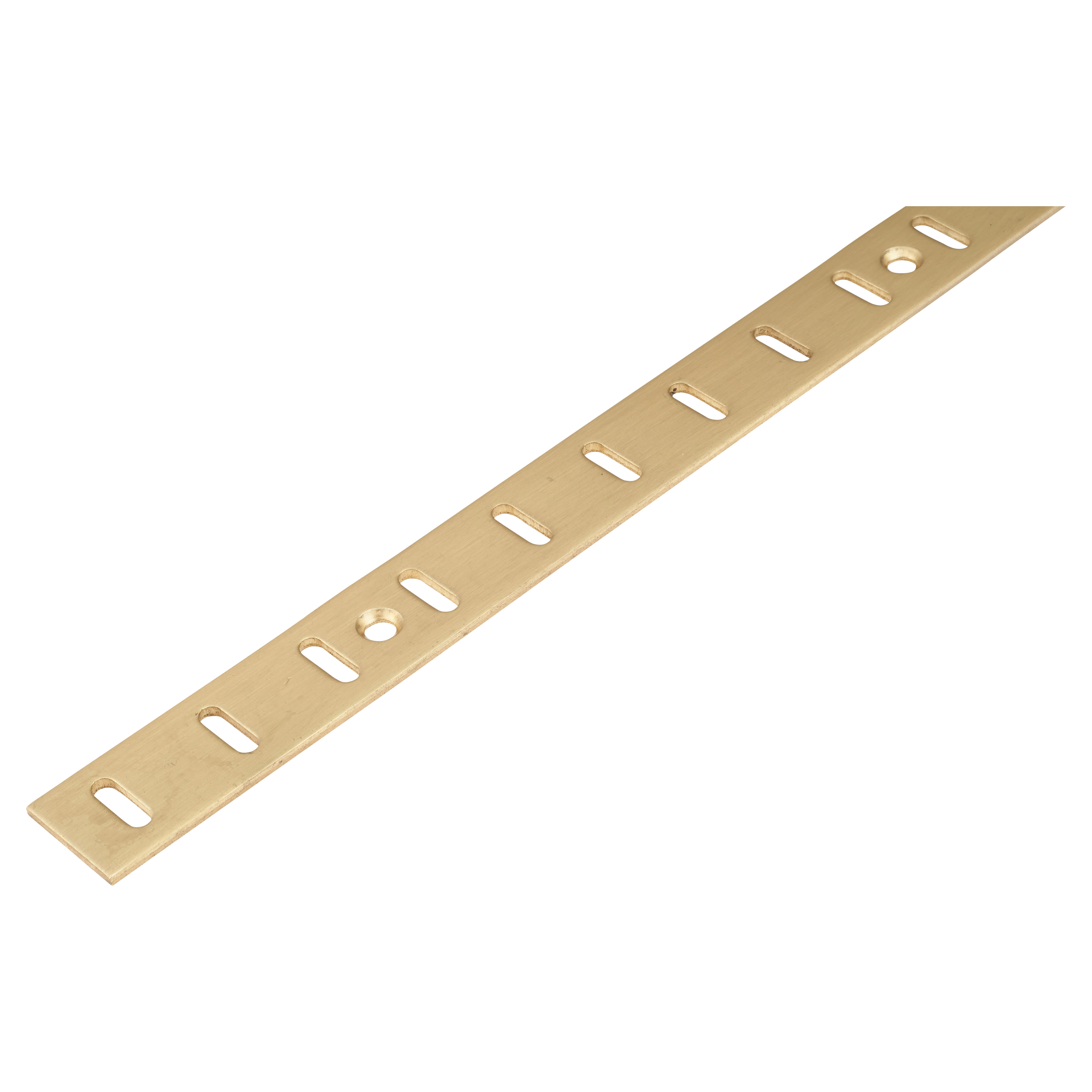 Flat Bookcase Strip - 1829 x 19mm - Polished Solid Brass - view 3