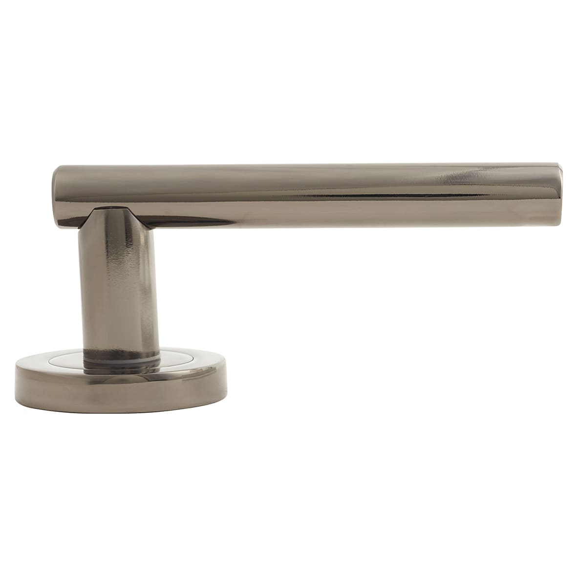 Black Nickel Door Handles on Round Rose - Ella Range - view 3