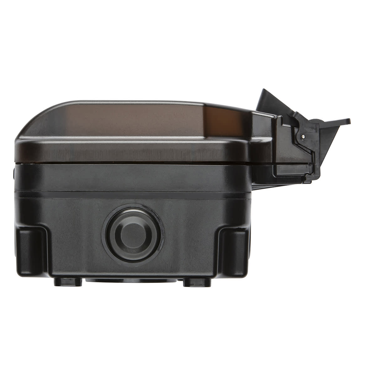 13A 2 Gang Switched Outdoor Weatherproof Socket with Neon - Black - view 6