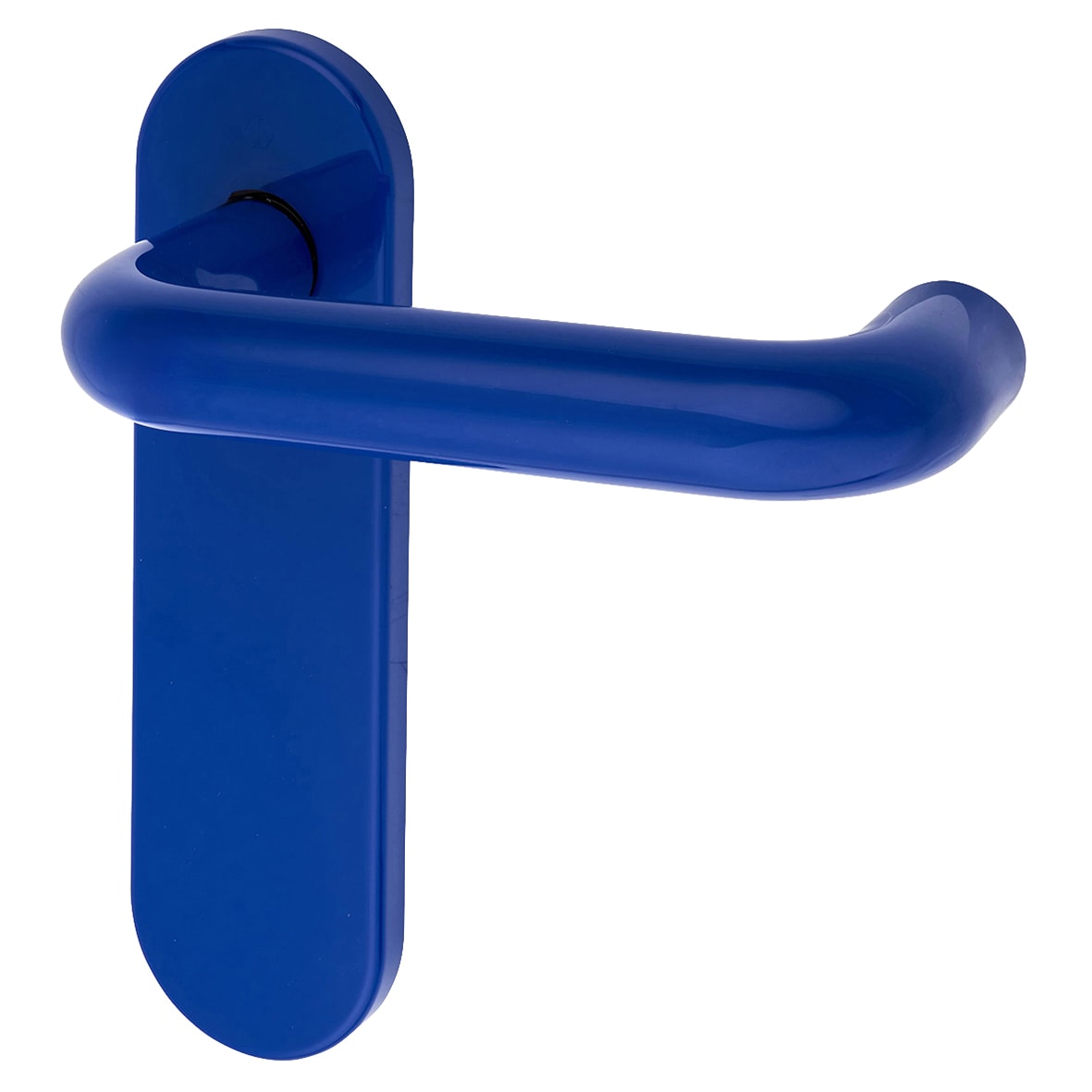 Cobalt Blue Nylon Steel Core Safety Latch Door Handles - Paris Range - 165 x 46mm - view 5